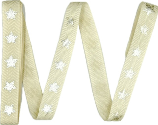 Stuha vánoční SILVER STAR krémová 15mm x 2m (5,-Kč/m)