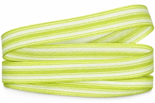 Stuha pruhovaná Color Stripes LIMONE zelená 15mm x 2m (5,- Kč/m)