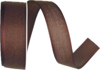 Bavlněná stuha CHANCE BROWN hnědá 25mm x 3m (6,-Kč/m)