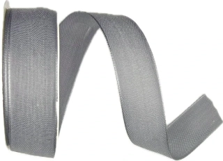 Bavlněná stuha CHANCE GRAY šedá 25mm x 3m (6,-Kč/m)