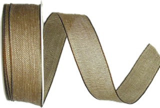 Bavlněná stuha CHANCE NATURAL BROWN hnědá 25mm x 3m (6,-Kč/m)