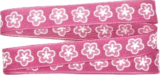 Stuha taftová PINK PARADISE sytě růžová 15mm x 2m (7,50 Kč/m)