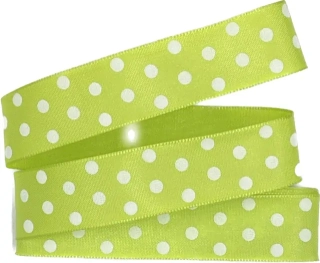 Stuha taftová HOT SPOT GREEN hráškově zelená 25mm x 2,5m ( 8,- Kč/m)