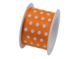 Stuha taftová HOT SPOT ORANGE oranžová 40mm x 2m (11,- Kč/m)