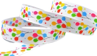 Stuha taftová LITTLE BALOONS 25mm x 2m (12,50Kč/m)