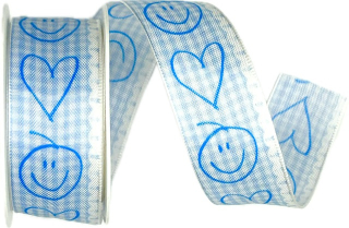 Stuha taftová IT´S A BOY modrá 25mm x 2 m