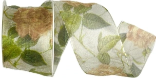 Stuha organzová MAGIC GARDEN LIGHT 40mm x 2m (15,-Kč/m)