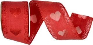 Taftová stuha RED PASSION – červená 40mm x 2m