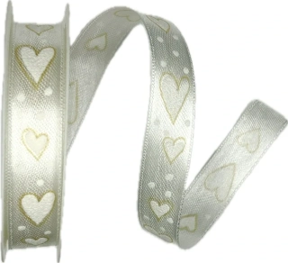 Saténová stuha Heaven White – smetanová 15mm x 2m