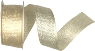 Svatební stuha AMORE CREAM krémová 25mm x 2m