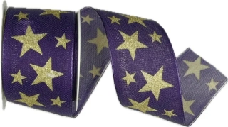 Stuha vánoční VIOLETT HEAVEN fialová 40mm x 2m (14,-Kč/m) 