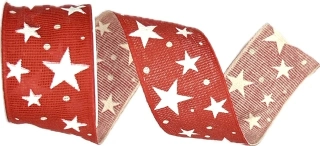 Stuha vánoční RED HEAVEN červená 40mm x 2m (14,-Kč/m)
