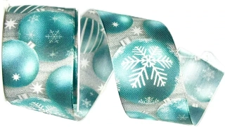 Stuha vánoční GALA NIGHT BLUE modrá 40mm x 2m (15,-Kč/m)