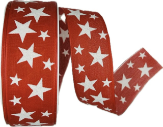 Vánoční stuha RED HEAVEN 40mm x 20m (9,-Kč/m)