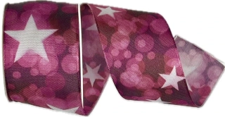 Stuha vánoční STARLIGHT VIOLETT fialová 40mm x 2m (13,-Kč/m)