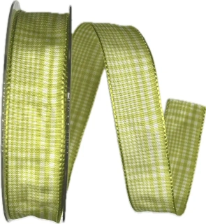 Stuha saténová PRESTIGE LIMONE zelená 25mm x 20m (5,-Kč/m)