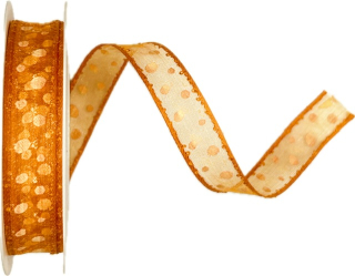 Stuha organzová FLASHLIGHT ORANGE 15mm x 3,5m (4,30 Kč/m)