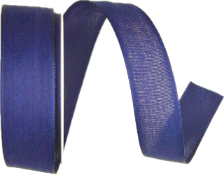 Bavlněná stuha CHANCE DARK BLUE modrá 25mm x 3m (6,- Kč/m)