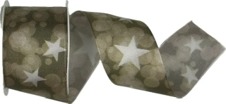 Stuha vánoční STARLIGHT BROWN hnědá 40mm x 2m (13,-Kč/m)