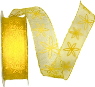 Stuha organzová YELLOW BREEZE 25mm x 2m (12,-Kč/m)