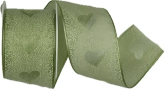 Taftová stuha GREEN PASSION – pastelově zelená 40mm x 2m