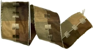 Stuha vánoční CELEBRATION BROWN 40mm x 2m (15,-Kč/m) 