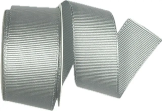 Stuha rypsová ELEGANCE SILVER stříbrná 40mm x 2m (11,- Kč/m) 