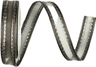 Stuha organza MONDAN BRONZE ELEGANCE  platinově hnědá 15mm x 3m (6,-Kč/m)