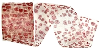 Stuha vánoční organzová GLAMOUREUX růžová 40mm x 2m (16,-Kč/m)