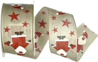 Stuhy vánoční WITTY SANTA NATUR nature 40mm x 2m (12,50Kč/m)