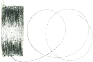 Dekorační stříbrný provázek DENVER SILVER 2mm x 10m (3,-Kč/m)