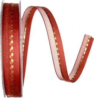 Vánoční stuha GALAXY RED červená 15mm x 20m (8,-Kč/m)