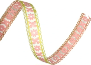 Stuha girlandová MONICA PINK růžová 25mm x 5m (15,-Kč/m)