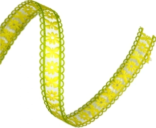 Stuha girlandová MONICA YELLOW žlutá 25mm x 5m (15,-Kč/m)