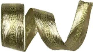 Stuha zlatá LONDON GOLD lurexová 25mm x 2m (14,-Kč/m)