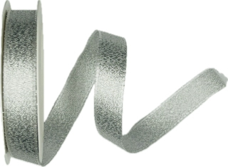 Stuha taftová GLAMOUR stříbrná glitrová 15mm x 4m (5,-Kč/m)