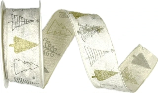 Stuha vánoční STROMKY 25mm x 2m (11,-Kč/m)