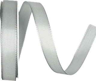 Stuha taftová  BASIC SILVER stříbrná matná 15mm x 7m (3,- Kč/m)