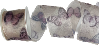 Stuha organzová WHISPER FLIGHT VIOLETT 40mm x 2m (14,-Kč/m)