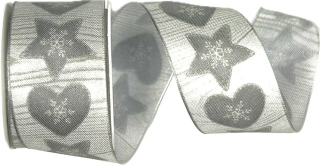 Vánoční stuha HEART OF STONE 40mm x 2m (13,-Kč/m)