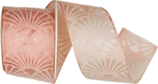 Stuha taftová ART DÉCO PINK světle růžová průsvitná 40mm x 2m (13,-Kč/m)