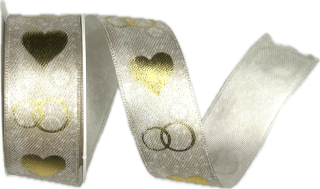 Saténová stuha Forever Cream – krémová 25mm x 2m