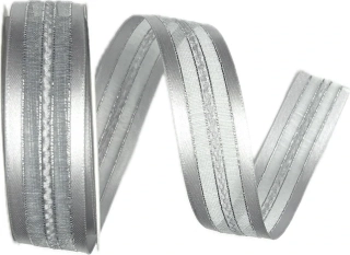 Stuha SILVER LINE stříbrná 25mm x 3m (8,-Kč/m)