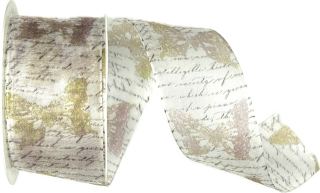 Stuha organzová Garden Poem – Natural Cream krémová 40mm x 2m (16,-Kč/m)