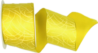 Stuha taftová SISI SUNFLOWER YELLOW žlutá 40mm x 2m (14,-Kč/m)
