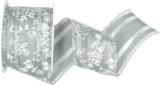 Stuha taftová CORSICA GREY pastelově šedá 40mm x 2m (14,-Kč/m)